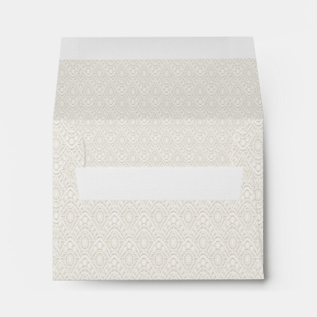 White Lace Invitation Envlopes Envelopes (Back (Bottom))