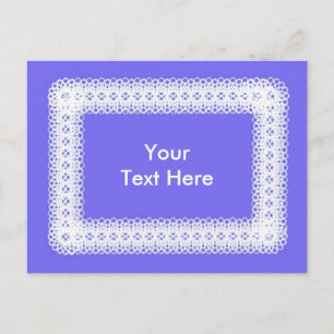 White Lace On Purplish Blue Postcard