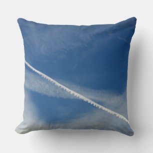 white lace on the sky cushion