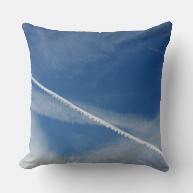 white lace on the sky cushion (Front)