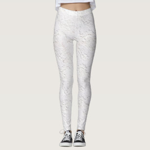 White Lace Pattern Leggings