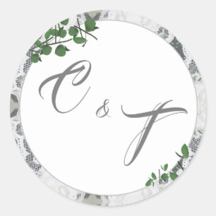 White Lace & Rose Leaves Sticker