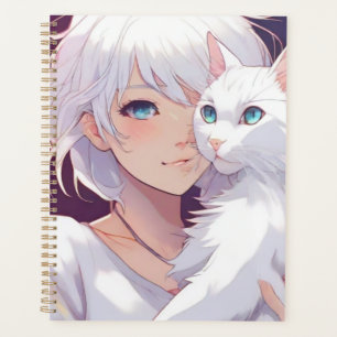 White Lady Cat  Planner