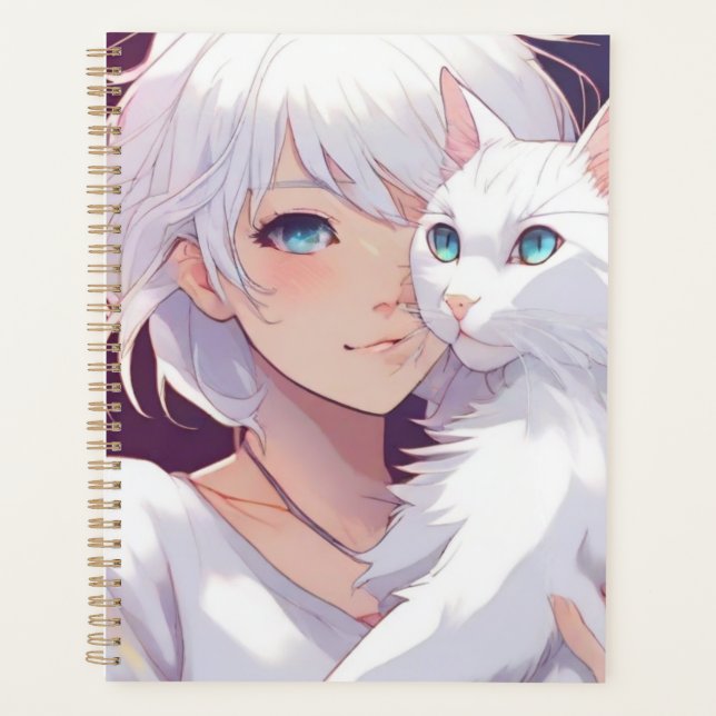 White Lady Cat  Planner (Front)