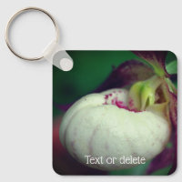 White Lady Slipper Orchid Flower Personalised