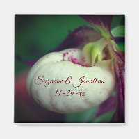White Lady Slipper Orchid Personalised Wedding