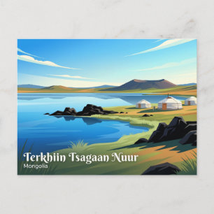 White Lake, Terkhiin Tsagaan Mongolia Postcard