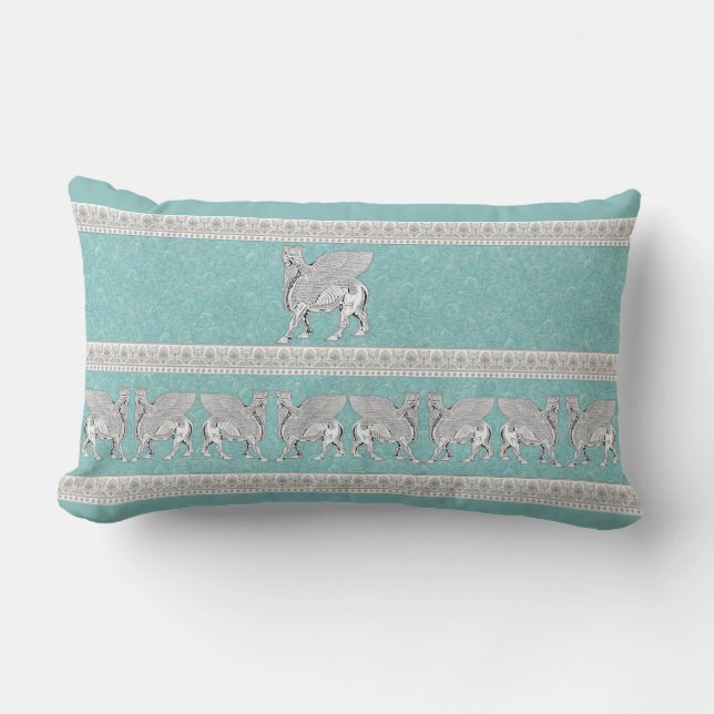 White Lamassu Lumbar Cushion (Front)