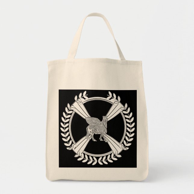 White Lamassu Tote Bag (Front)