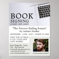White Laptop, Writers Book Signing Advertising