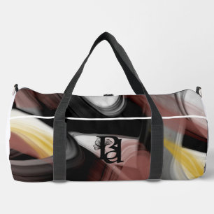 White Large Gym Duffel Bag Trend Abstract Powdery
