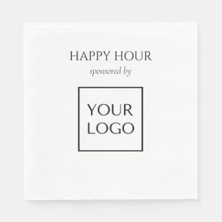 White Large Logo Event Sponsor Sign Napkin