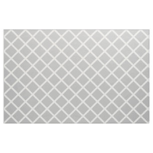 White Lattice on Ash Grey Fabric