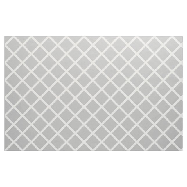 White Lattice on Ash Grey Fabric (Fat Quarter)