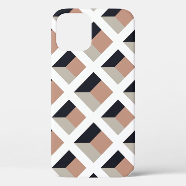 White lattice volume, brown background. Case-Mate iPhone case (Back)