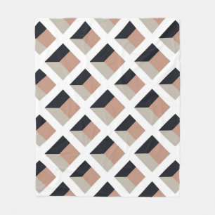 White lattice volume, brown background. fleece blanket
