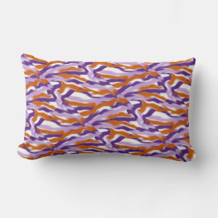 White, lavender, dark purple, orange Pillow