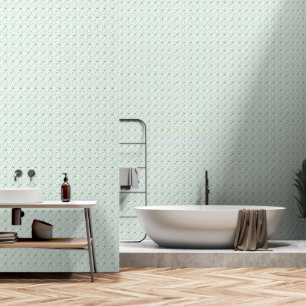 White Leaf Clusters Pale Green Repeat    Wallpaper