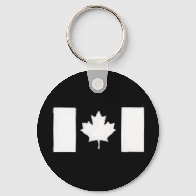 White Leaf Key Ring (Front)