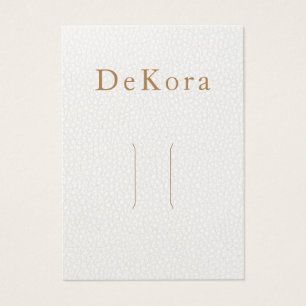 White Leather Single Hair Clip Display Card