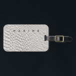 White leather  texture luggage tag<br><div class="desc">white leather texture repeating pattern</div>