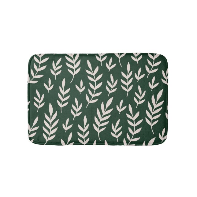 White leaves bath mat (Front)