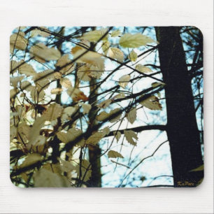 White Leaves of Autumn Mouse Pad