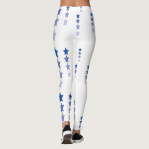 White Leggings With Blue Stars