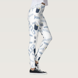 White Leggings with Dogs
