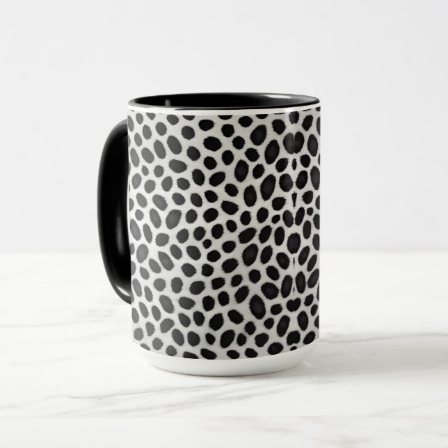 White Leopard Elegant Modern Luxury Collection Mug (Front Left)