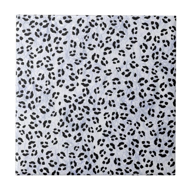 White Leopard Print Tile (Front)