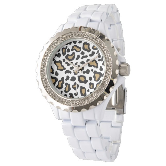 White Leopard Watch (Angled)