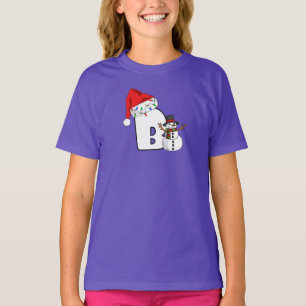 White letter B Christmas gift  T-Shirt