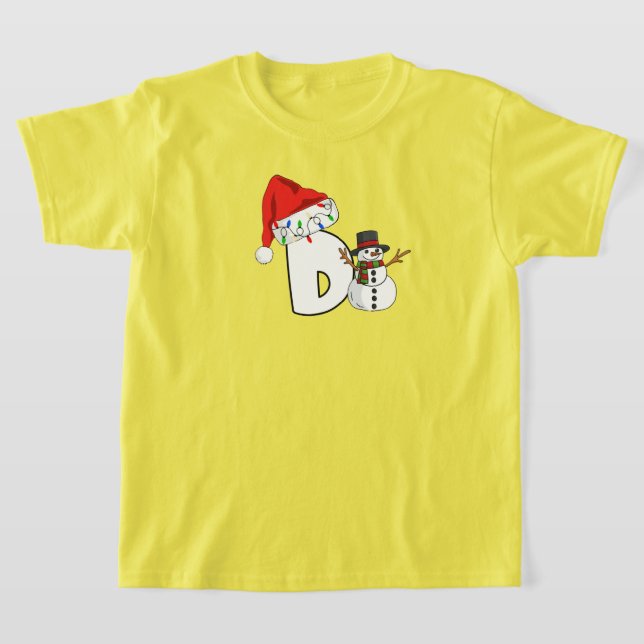 White letter d christmas gift  T-Shirt (Laydown)