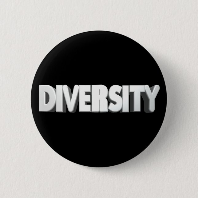 White Letter Diversity Button (Front)