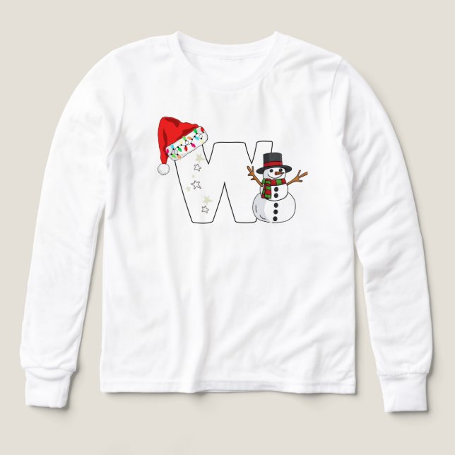 White letter w christmas gift  (Design Front)