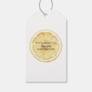 White Life Gives You Lemons Quote Gift Tags