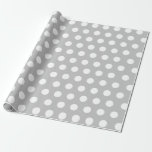 White & Light2 Grey Medium Polka Dot Wedding Wrapping Paper<br><div class="desc">Wrap your gifts in style with this white & light,  light grey vintage medium sized polka dots on wrapping paper.  Great for Christmas and party gifts and baby showers.</div>