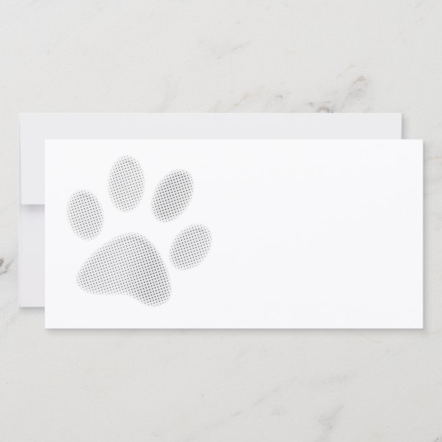 White/Light Grey Halftone Paw Print (Front)