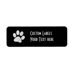 White/Light Grey Halftone Paw Print