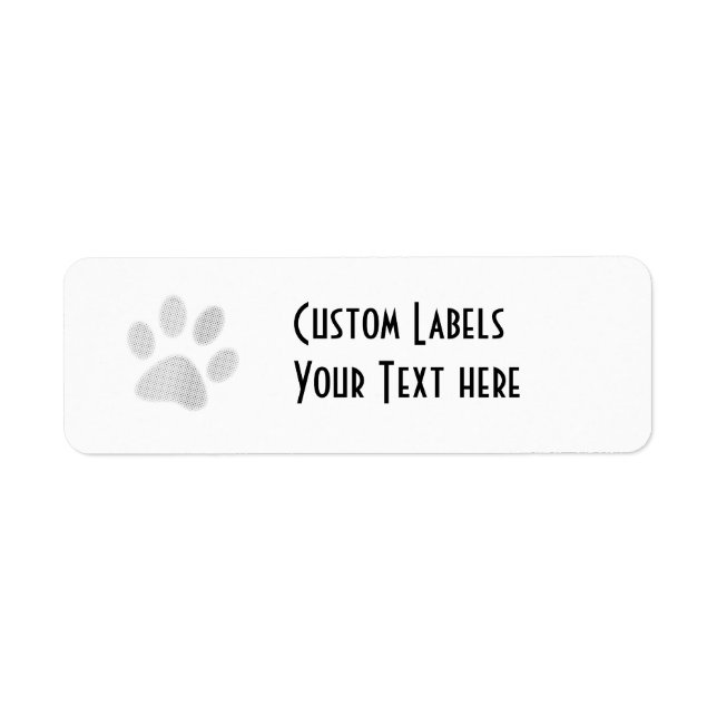 White/Light Grey Halftone Paw Print (Front)