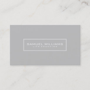 White & Light Grey Modern Geometric Design Business Card