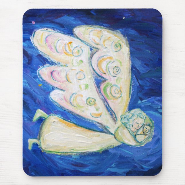 White Light Guardian Angel Art Mousepads (Front)