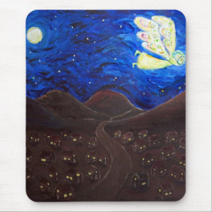 White Light Guardian Angel Art Mousepads