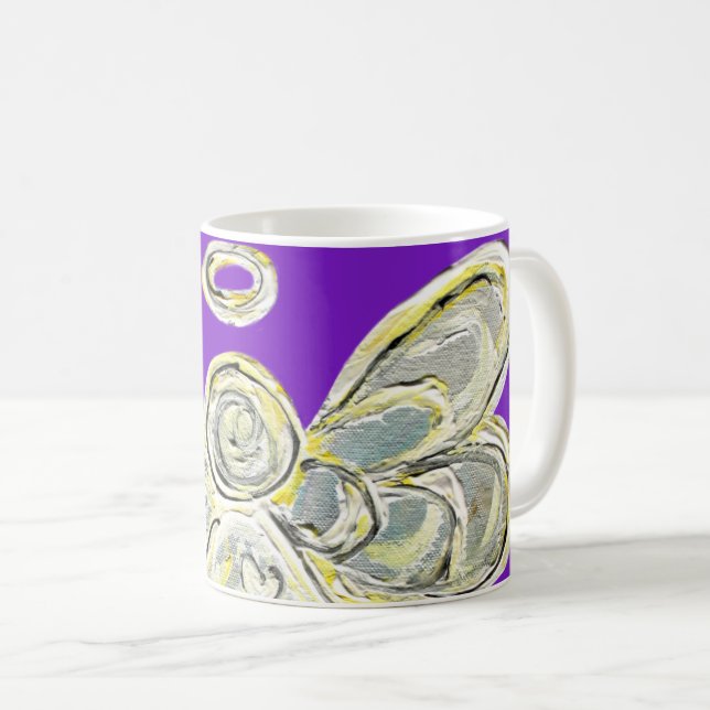 White Light Guardian Angel Custom Coffee Mug Cups (Front Right)
