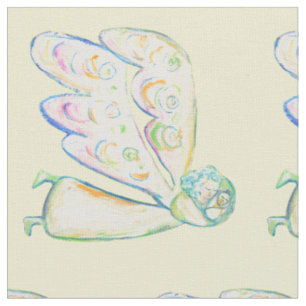 White Light Guardian Angel Fabric Art Material