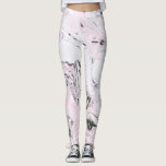 White Light Pink & Grey Marble Swirls Leggings<br><div class="desc">Modern Marble swirls white pink and grey</div>