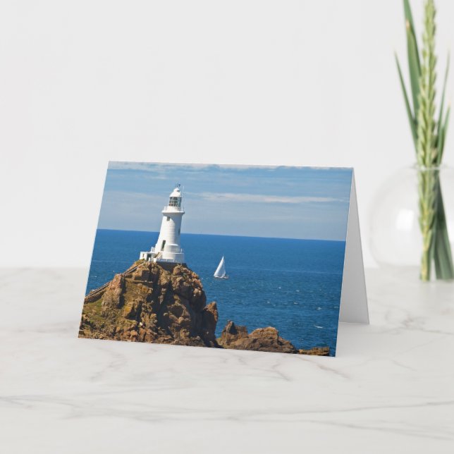 White Lighthouse (Birthday Card) Card (Front)