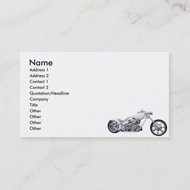 White Lightning Business Card (Front)