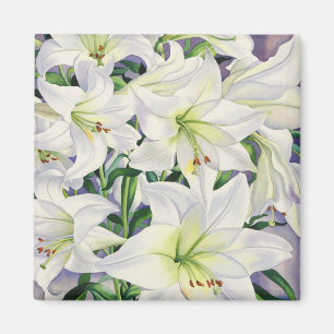 White Lilies 2008 Magnet